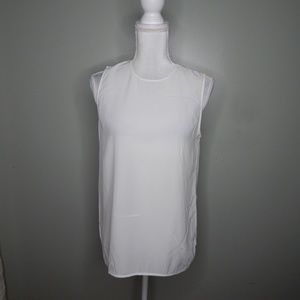 everlane women cream silk shirt SZ 6